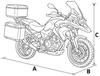 Motorcycle Cover with Top Case 2XL 290x135 SOFT Motor Buckle Exclusive