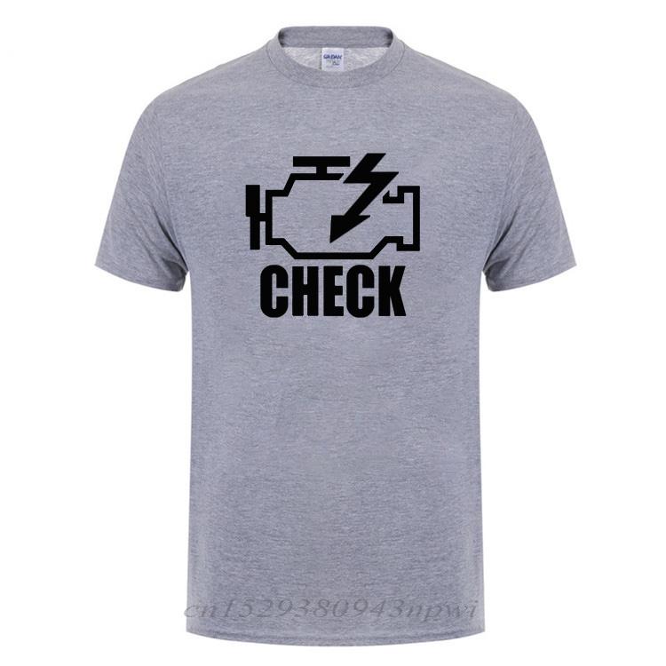 Mechanic Auto Repair Check Engine Light TShirt Funny Birthday Gift For Unisex Daddy Father Husband Short Sleeve Cotton T Shirt Tee