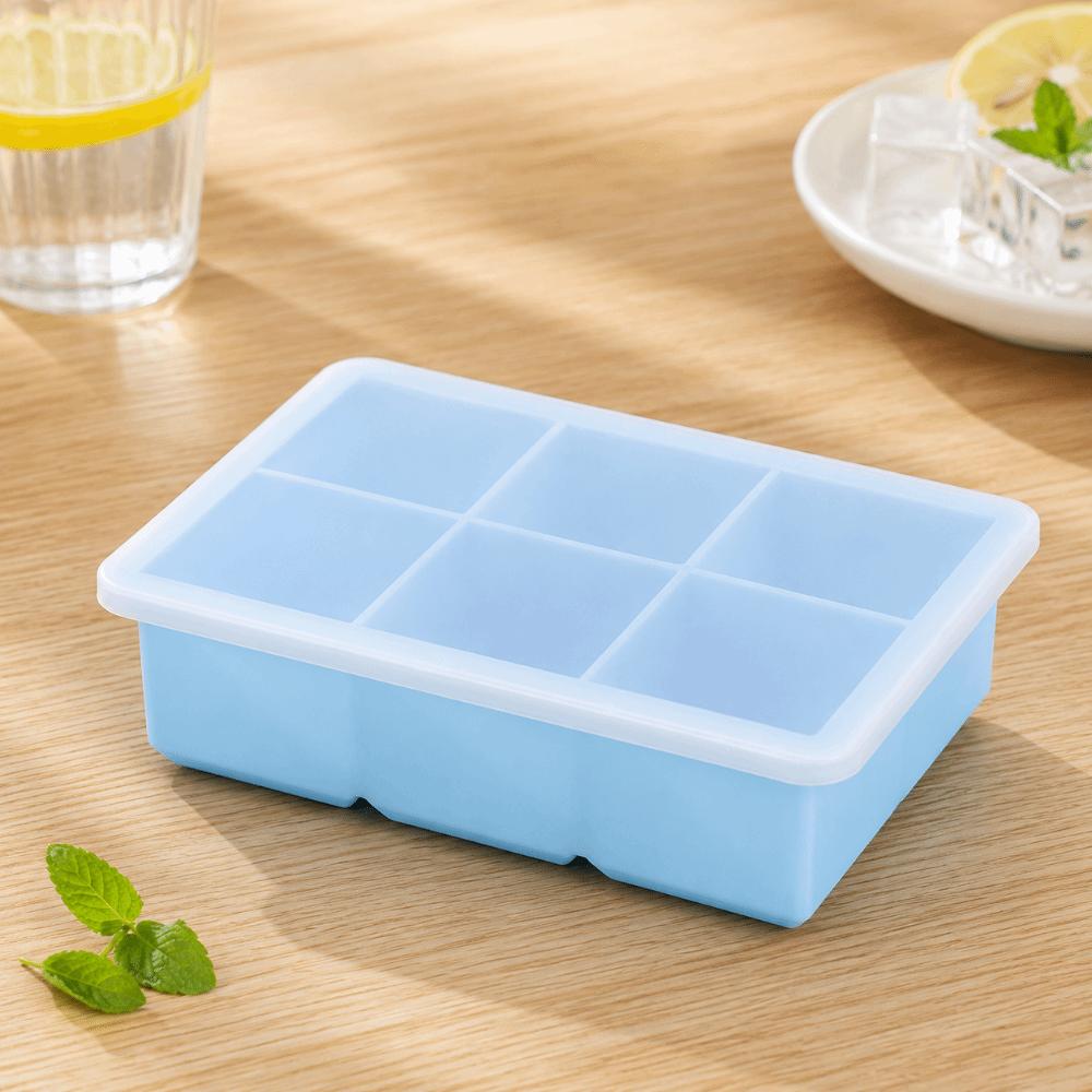 Silicone Ice Cube Maker 6/8 Grids Square Ice Mold Food Grade Large Ice Cube Tray Drinking Tool