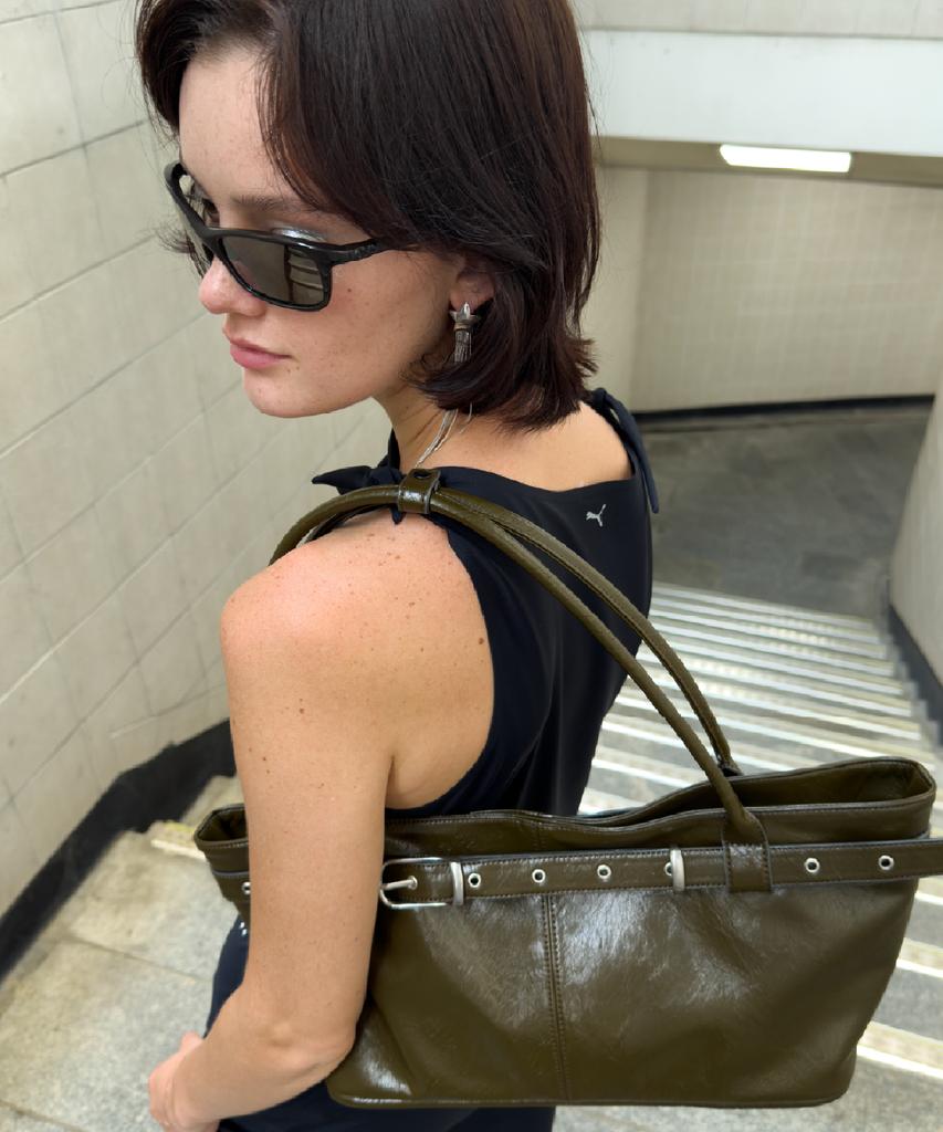 Yeomim Belted Boat Bag (Crack Khaki)