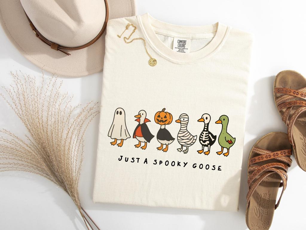 HOT Halloween Funny Goose Shirt, Just a Spooky Goose Shirt, Halloween Shirt