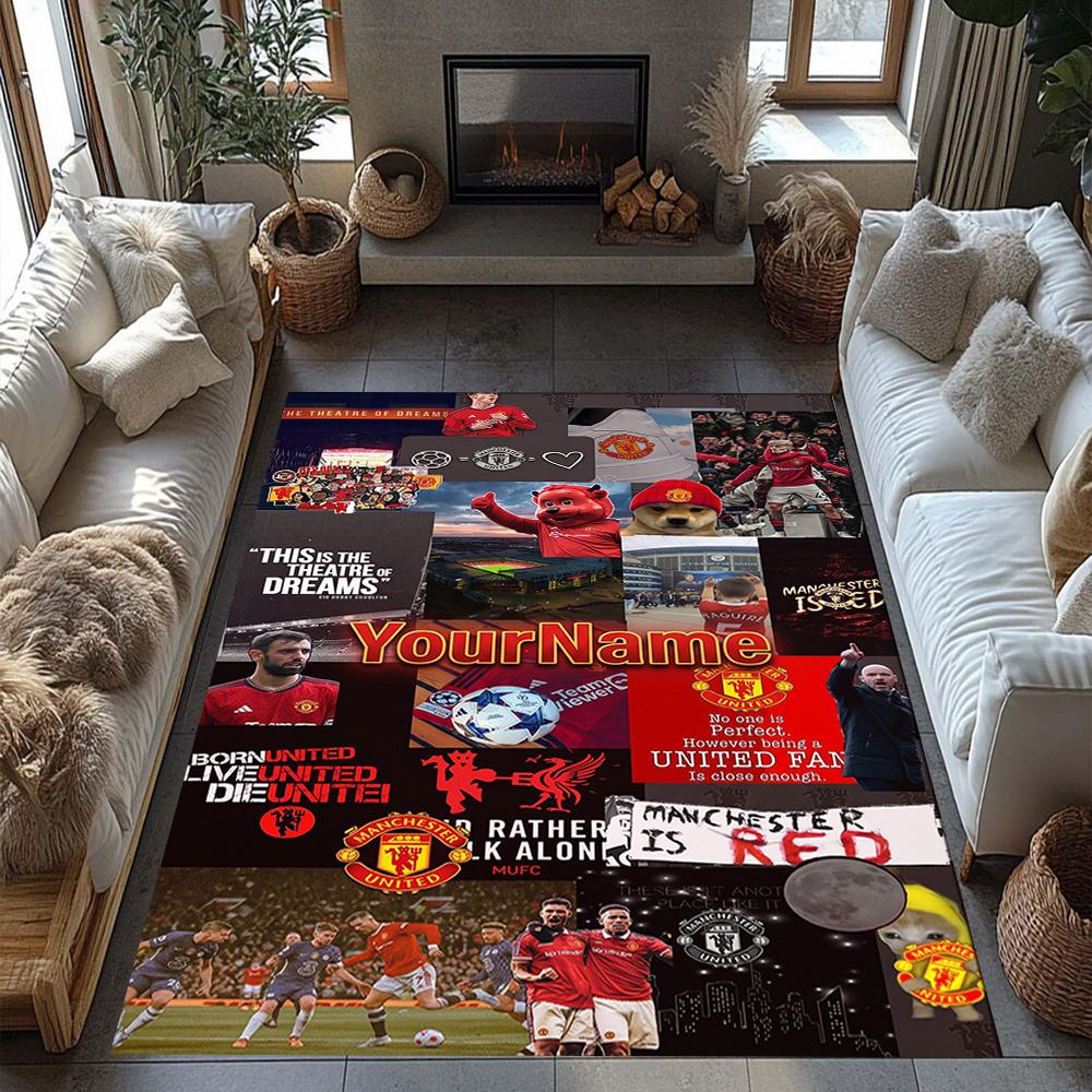 Manchester Personalized Name Floor Mat Perfect for Hallway Study room Foyer Bedrooms Anti-slip Rug Office home decor