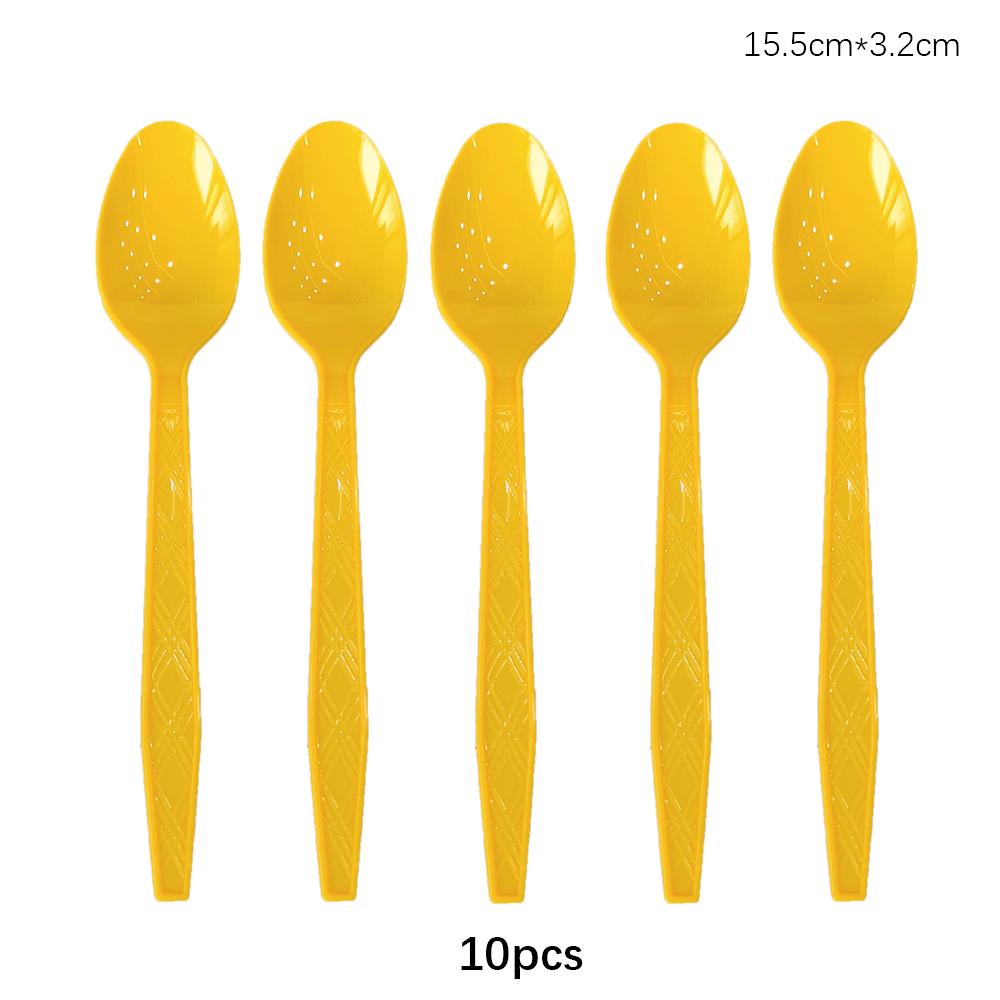 Disposable Knife Fork Spoon Cutlery Set Pink Blue Disposable Tableware Birthday Party Decorations Wedding Baby Shower Supplies