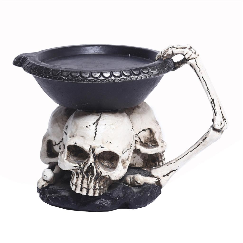 ThreeGhost Head Top Candlestick, Entrance Desk, Storage Tray, Halloween-Themed Decorative Background Props