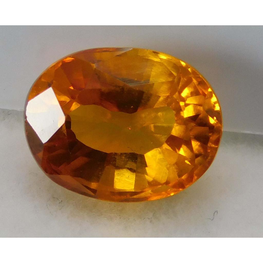 Oval Cut Fire Orange Sapphire 10.22 Carat Natural Loose Gemstone