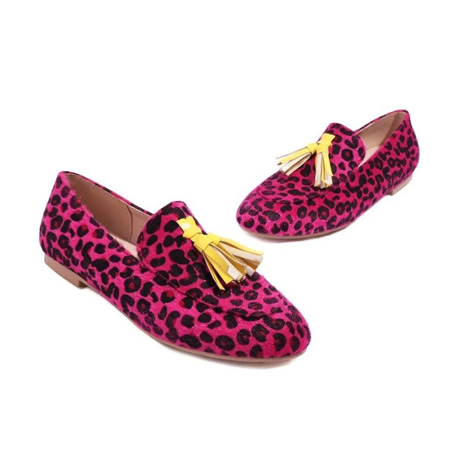 Pointed Toe Korean Shoes Casual Female Sneakers Dress Flats Women Autumn 2025 Summer New Fall Leopard Rubber Med Leopard Flock 35 3313₽