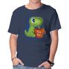 Unisex Crew Neck T-Shirt Tea Rex Graphic Short Sleeve Casual Tee