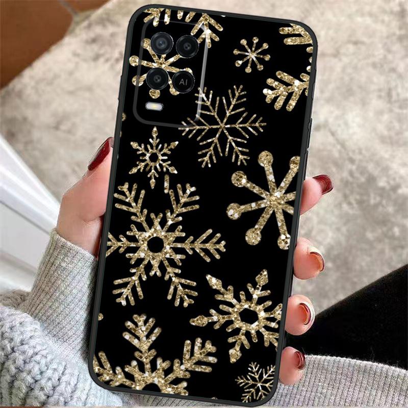 

Christmas Snowflakes Case For Oppo A40 A16 A76 A96 A60 A98 A58 A78 A18 A38 A80 A77 A57 A17 A74 A54 A94 A15 A5 Pro OPPO A80 5G