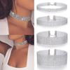 1PC Vrouwen Mode Volledige Diamant Kristal Strass Choker Kraag Ketting Ketting Luxe Bruiloft Sieraden
