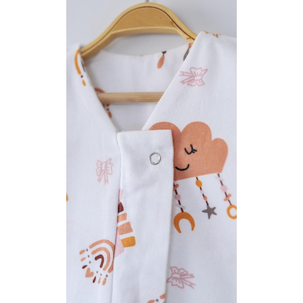 Winterschlafsack aus Bio-Baumwollflanell, Strampler für Kinder und Babys mit Einhornmuster