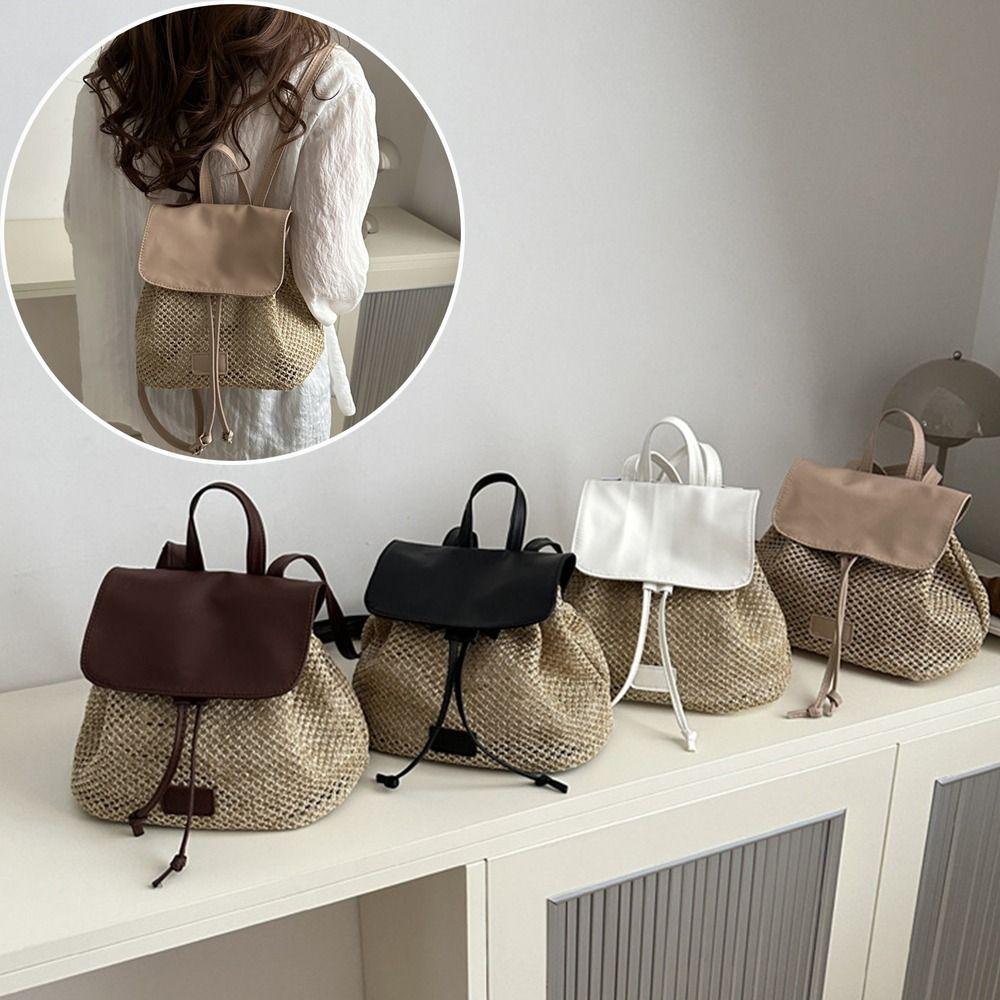 

Плетеные сумки через плечо, многофункциональный рюкзак, повседневная сумка для женщин и девочек