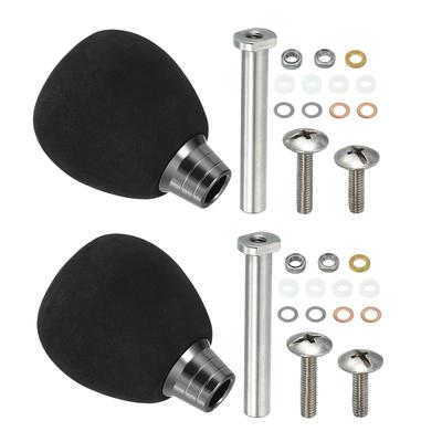 PATIKIL Fishing Reel Handle Lightweight Fishing Reel Power Knob Handle Replacement Part for Fishing Silver Knobs, 2-Piece Set, EVA, Grip, Reels,