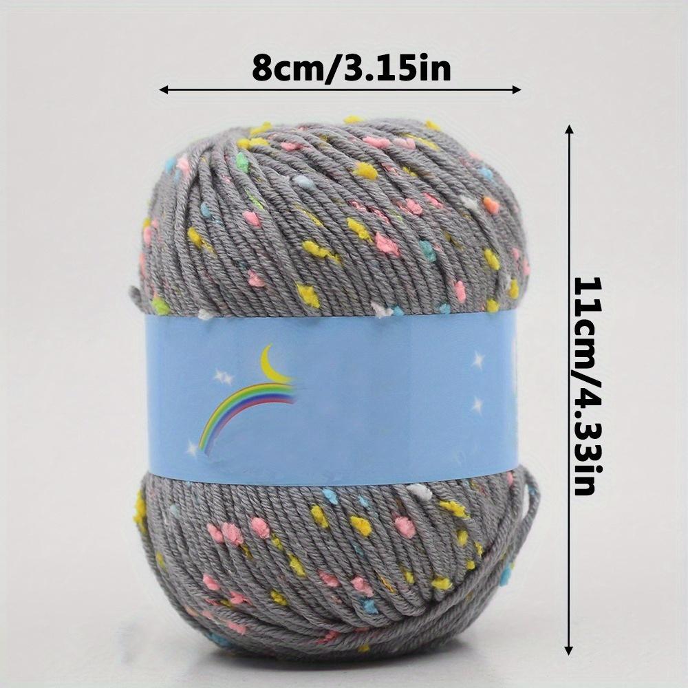 4pcs Soft & Cozy Wool Ball Yarn Handcrafted for Crocheting Knitting Sweaters Hats Scarves Medium Thick Color Dot Pattern Milk Cotton Blend