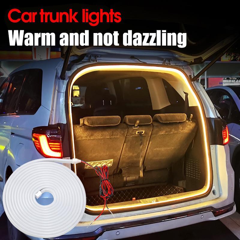 Car Trunk Dynamic Flowing Light Strip 200cm/400cm Automatic Car Lamp Lamp On/Off Silicone Scanning DIY Lamp Decorative Inte K6V7