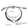 Hand Crafted Love Heart Couple Bracelet For Lover Women Men Adjustable Rope Friends Relationship Matching Bracelets Jewelry Gift
