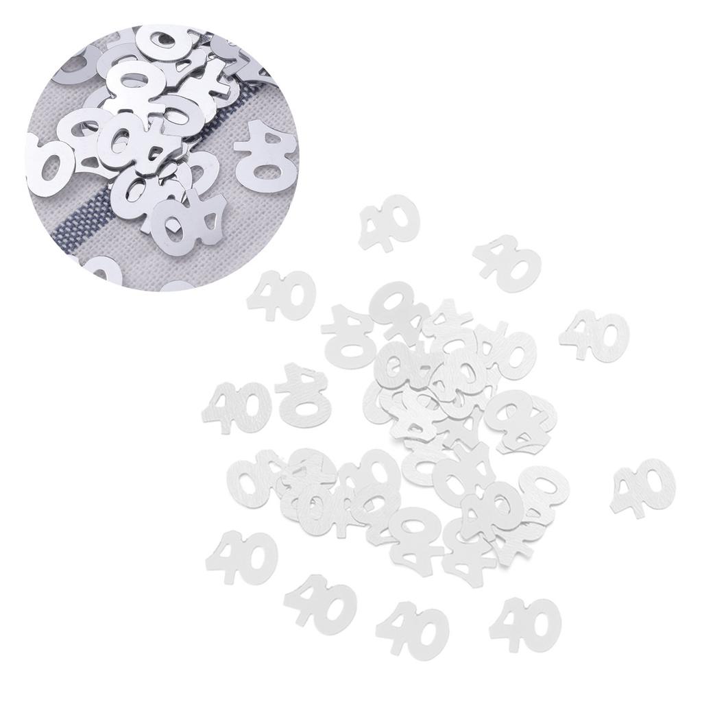 1200Pcs Number Sequins Confetti Party Decoration Table Scatter for Birthday Anniversary Wedding Celebration Sparkling Party