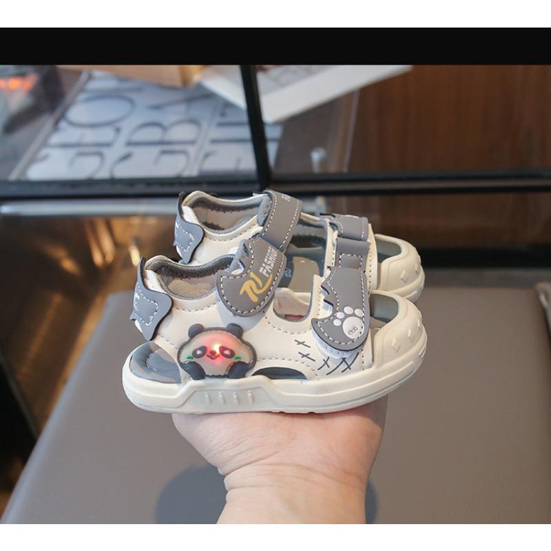 New Summer Luminous Closed-toe Sandals, Waterproof Soft Sole Toddler Walking Shoes