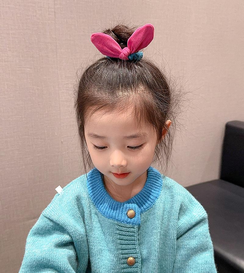 Cute Rabbit Ear Scrunchies Children Girls Gift Elastic Hair Rubber Bands Accessories Tie Hair Ring Rope Headdress Headwear