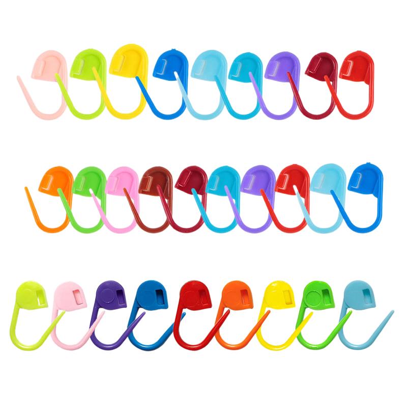 Sewing Tools Knitting Needle Safety Pin Plastic Household Knitting Crochet Markers Locking Stitch Needle Clip Marking Rings TMZ