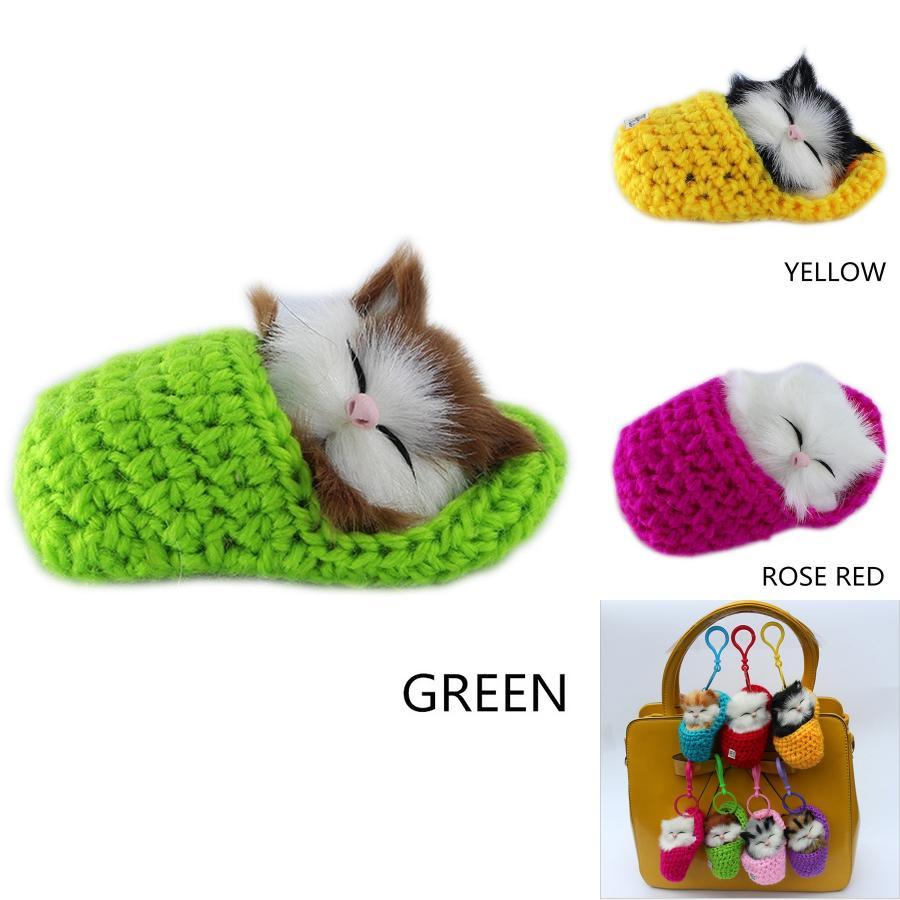 Adorable Plush Cat Keychain For Kids With Realistic Sound And Soft Touch