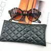 Sunglasses Leather Soft Case with Spring Clip Closure