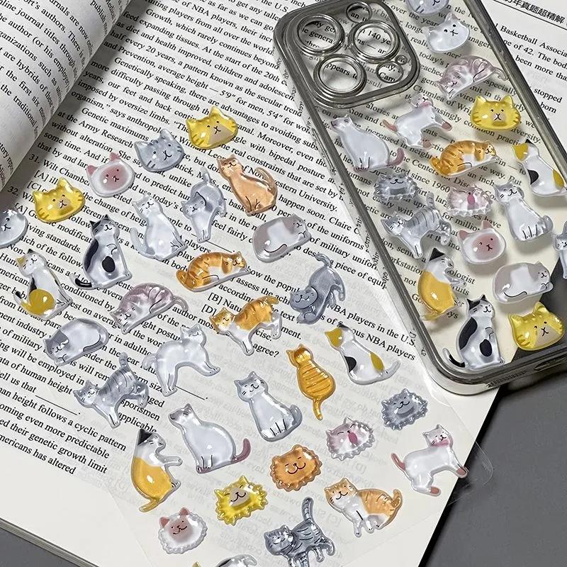 NEKONI 3D Cute Stickers Cartoon Animal Puff Sticker DIY Stickers for Scrapbooks Planner Journals Laptops Phone Case Decoration