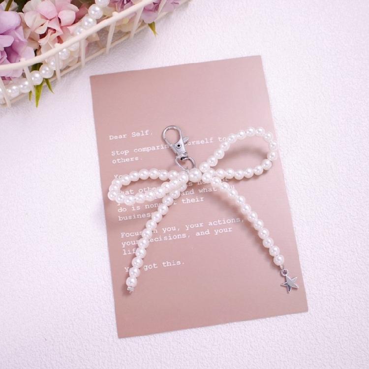 Eye Catching Bowknot Mobile Phone Lanyard Flower Embellishment Keychain Keyring
