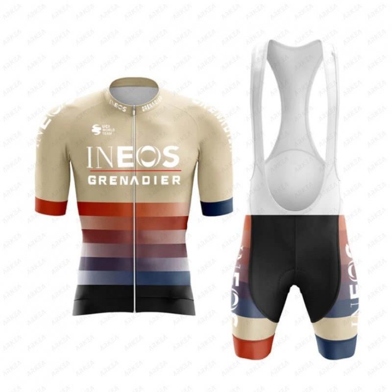 Men's Women's Tour De Cycling Suit With Strap Short-sleeved Team Edition Bicycle Outdoor Sports