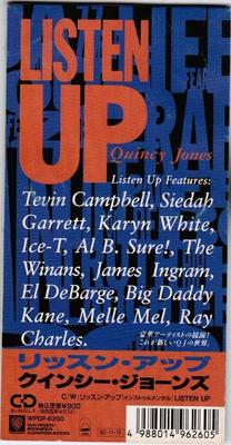 CD QUINCY JONES - Listen Up WPDP6260 Qwest 1990 Japan Soul/Funk Used