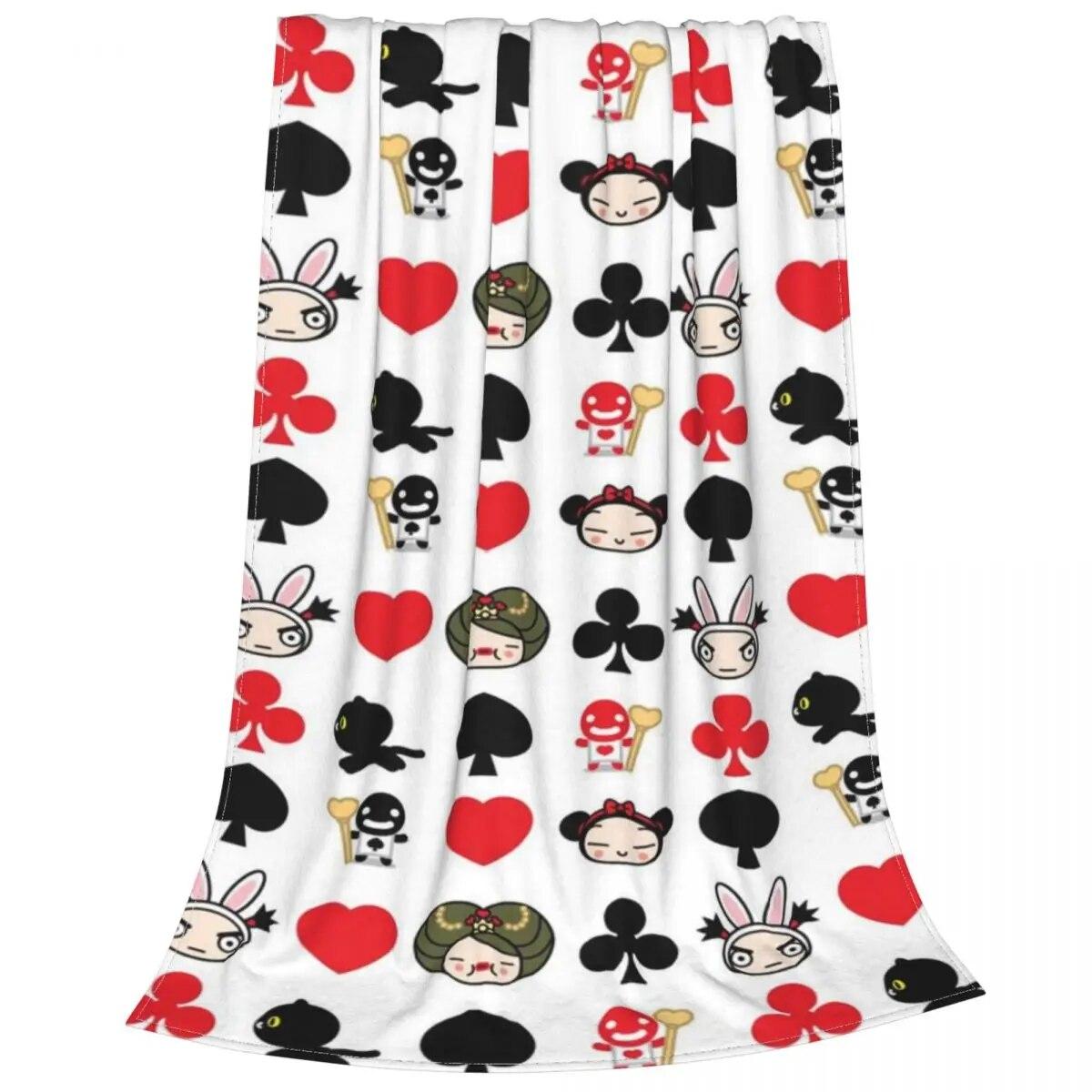 

Милые Pucca Garu корейские одеяла для кукол, фланелевый текстильный декор, тонкие пледы с героями мультфильмов аниме Kawaii, постельные принадлежности, автомобильное покрывало 75x100cm 30x40in