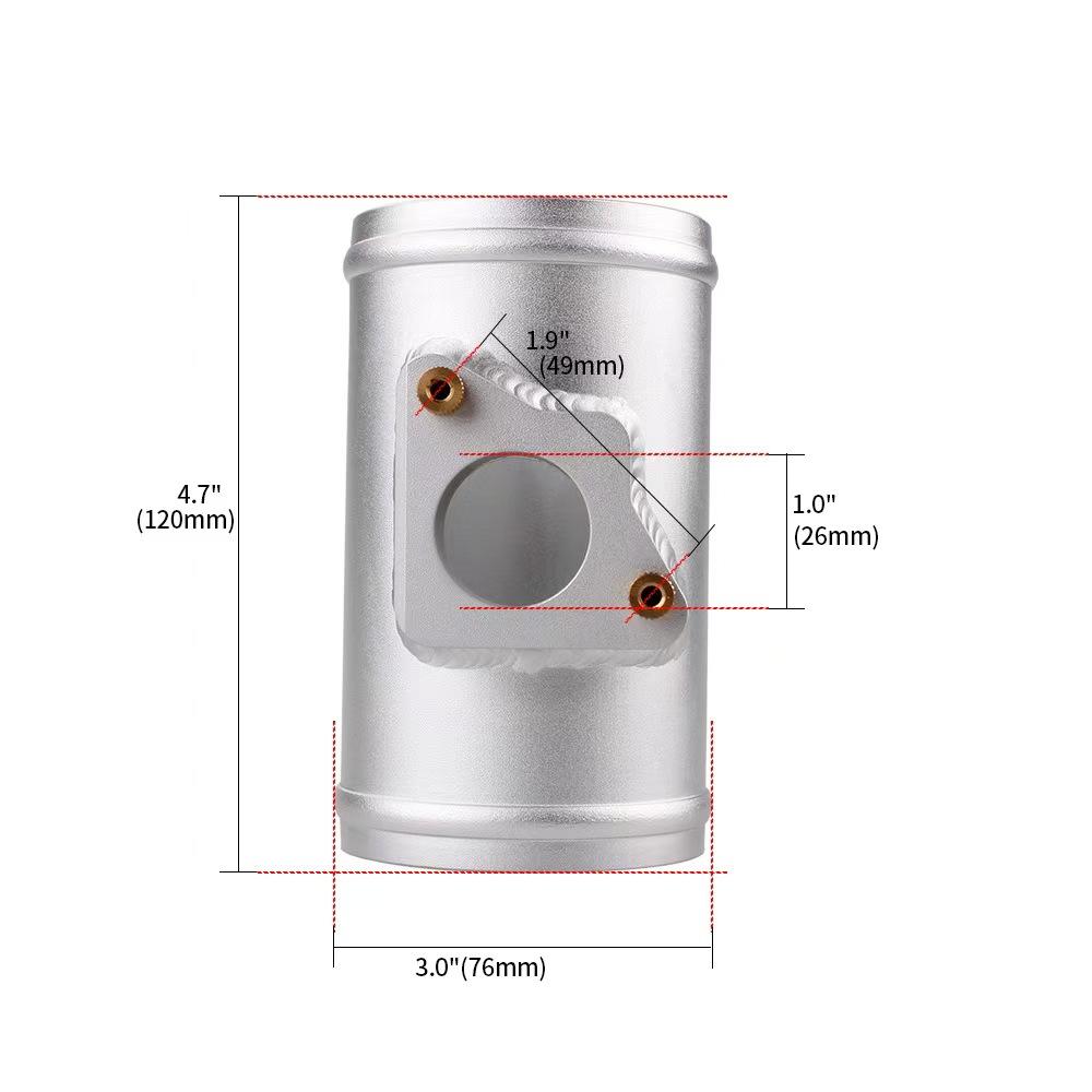 Automobile intake sensor flange base of air flow meter applicable to Honda Toyota Subaru Mazda  63 mm 70 mm 76 mm. 76mm