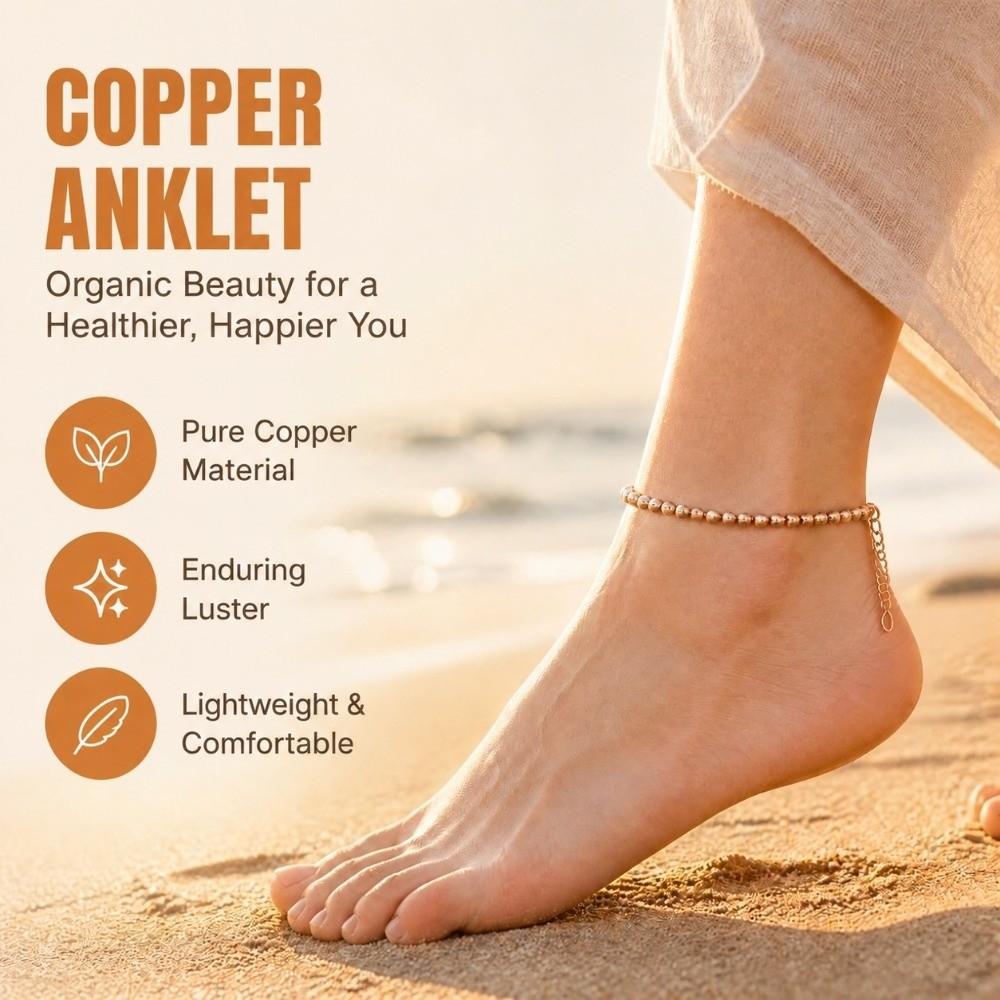 Waterproof Anklet Chain Adjustable Beaded Bracelets Statement Jewelry Ankle Bracelets Beach