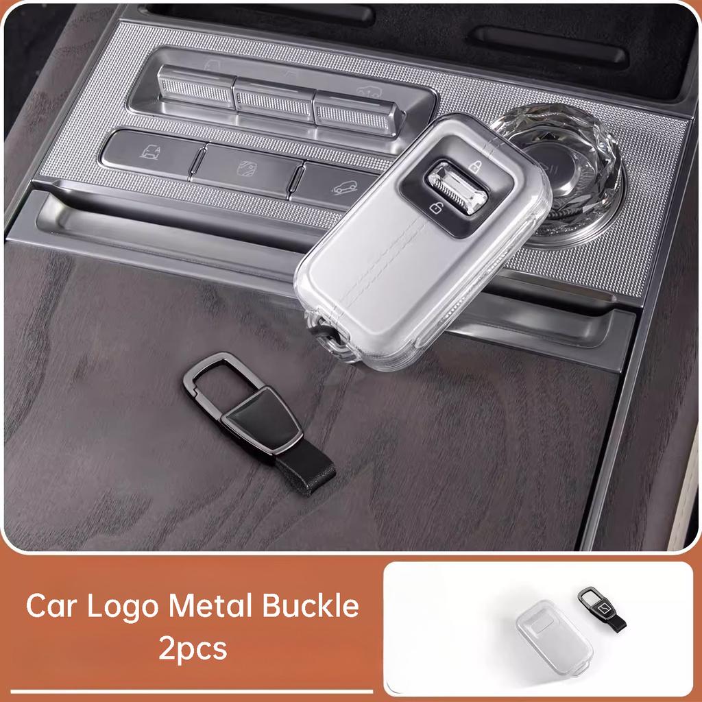 Per Zeekr 001 9X 2026 Custodia Trasparente in TPU per Chiave Auto Chiave Remota Cover Completa Guscio Protettivo Accessori Fibbia Chiave