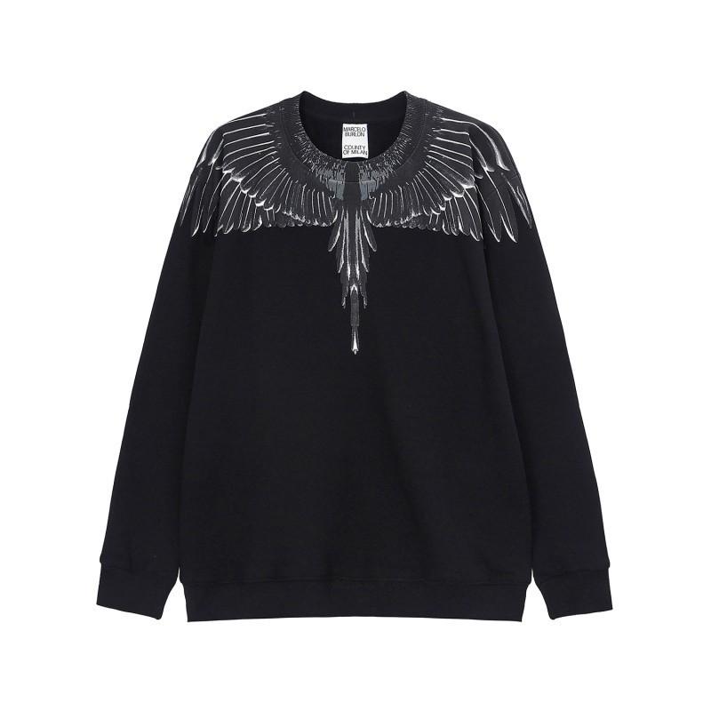 Sudadera MB Color Pluma Alas Fantasma Marcelo Marca de Moda Año de la Serpiente Relámpago Sudadera con Capucha para Pareja
