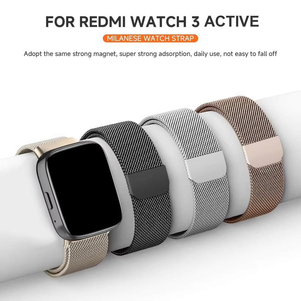 For Xiaomi Redmi Watch 3 Active/Lite Strap Replacement Magnetic Metal Correa Milanese loop Bracelet redmi watch 3 active band