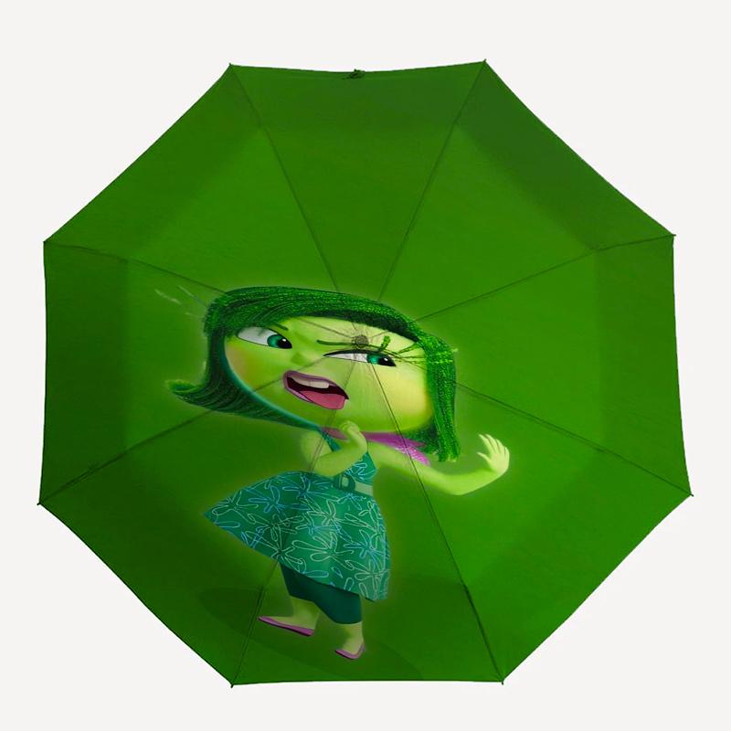 Inside Out 2 Theme Automatic Compact Folding Cute Umbrella - Portable and Durable, 8-Bone Iron Umbrella for All Weather0707090