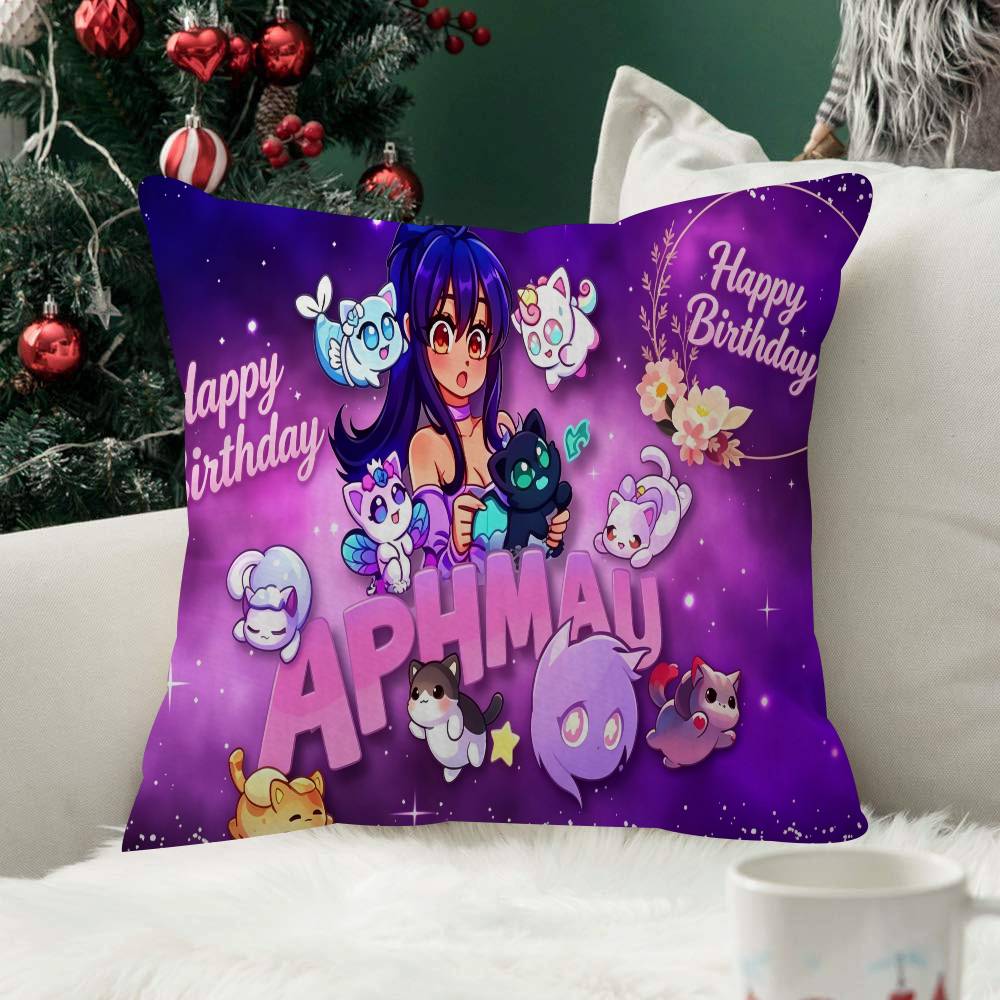 Aphmau Cute Cats Pillow Case For Home Bedroom Car Office Decoration Living Room Sofa Cushion Cover Suitable