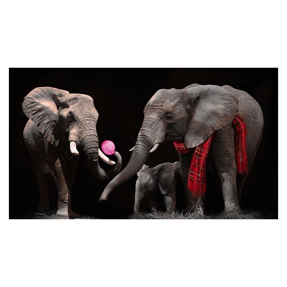 Walking Elephant Home Decoration Canvas Painting Modern Light Luxury Living Room Wall Art Posters High End Picture Print Artwork