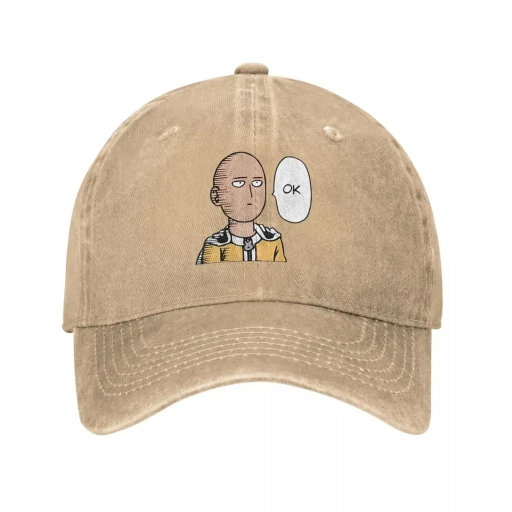 Unisex Cartoon Manga Single Hit Boy OK Cap Baseball Caps Vintage Wear Saitama Dad Hat Adjustable