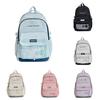 Do One Whatever Wants Letter Print Backpack Large Capacity Nylon Bag Student