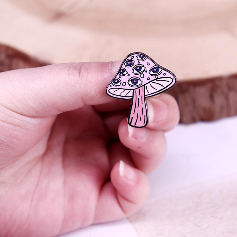 Mushroom Eyes Brooch Accessories Backpack Clothing Needle Buckle Badge