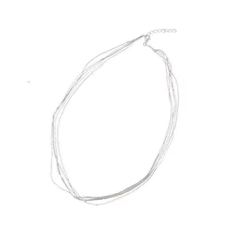 

Boiled water fashionable versatile metal multi-layer necklace new neck sweater chain niche accessories