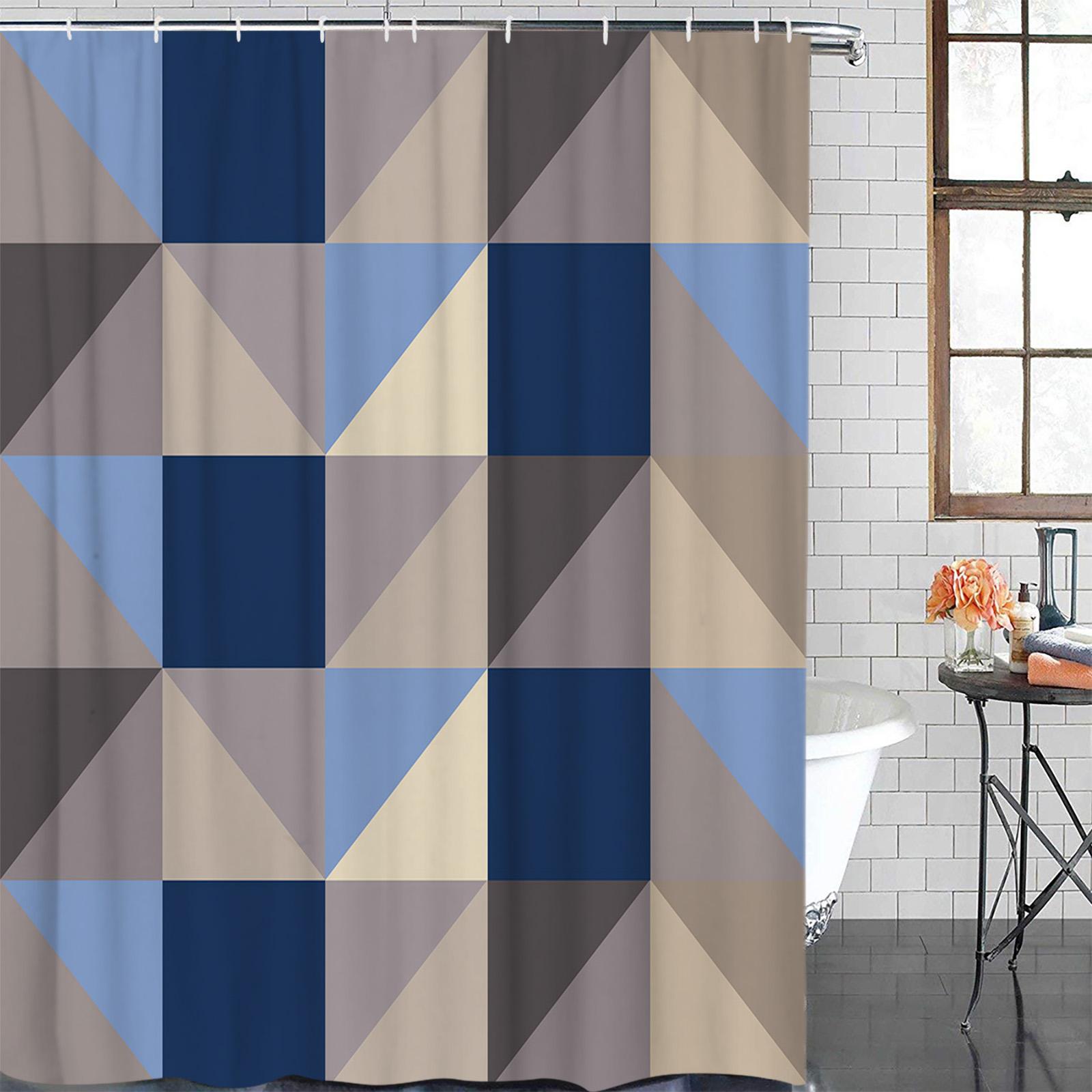 

Помаранчевий трикутник геометрія помаранчевий водонепроникний декор ванної кімнати штора для душу з гачком штори для ванни аксесуари для ванної кімнати 90Wx180H CM