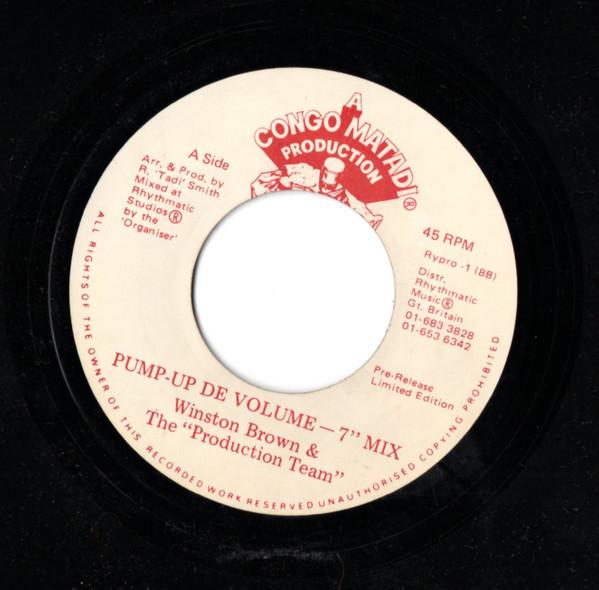 7inch Record WINSTON BROWN  THE PRODUCTION BEA  Pumpup De Volume RYPRO1 A CONGO MATADI UK Reggae Ska  Dub Used