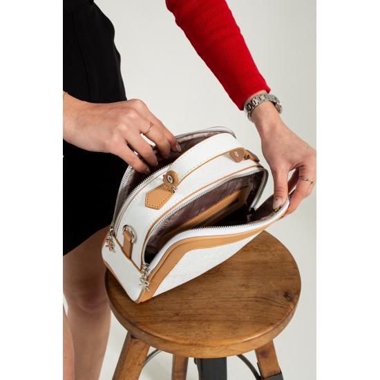 Taschen und Koffer Tara Red Kamel Damen Schultertasche und Tasche 20x24 Größe