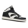Textile, Synthetic Leather Cushioning, Wear Resistant High Top Skateboard Shoes Women's Black White 922348087-4
