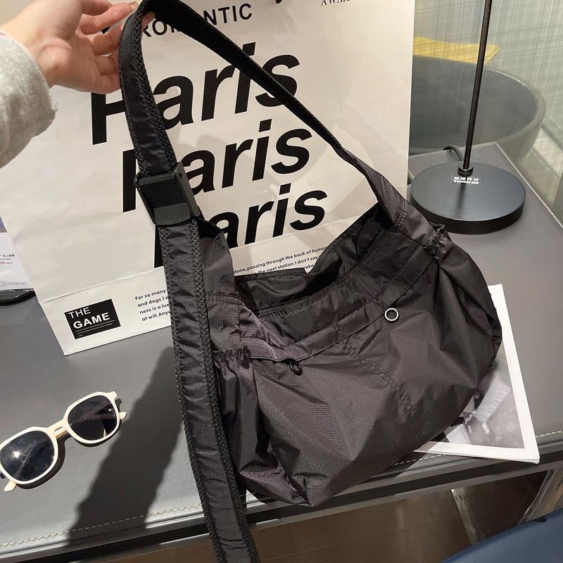 Large capacity summer lazy wind single shoulder oblique span bag 2025 new fashion casual canvas trend Oxford cloth bag
