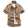 Men's Plus Size Plaid Cotton Workwear Short-Sleeved Shirt
