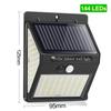 Hot Sale 144 LED Solar Light Wireless PIR Motion Sensor Waterproof Wall Lamp Solar Powered Sunlight Street Lamp Garden Decor