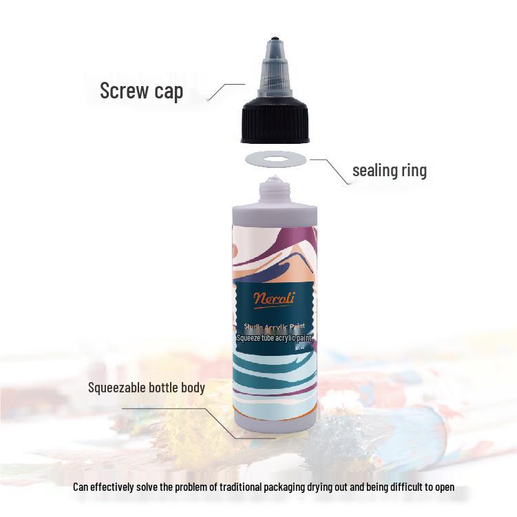 500ml Acrylic Pigment Squeeze Bottle - Traditional Macaron Morandi Colors